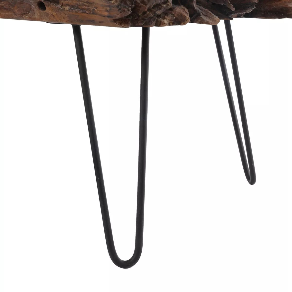 Live Edge Side Table | Solid Wood Coffee Table | Rustic End Table with Metal Legs