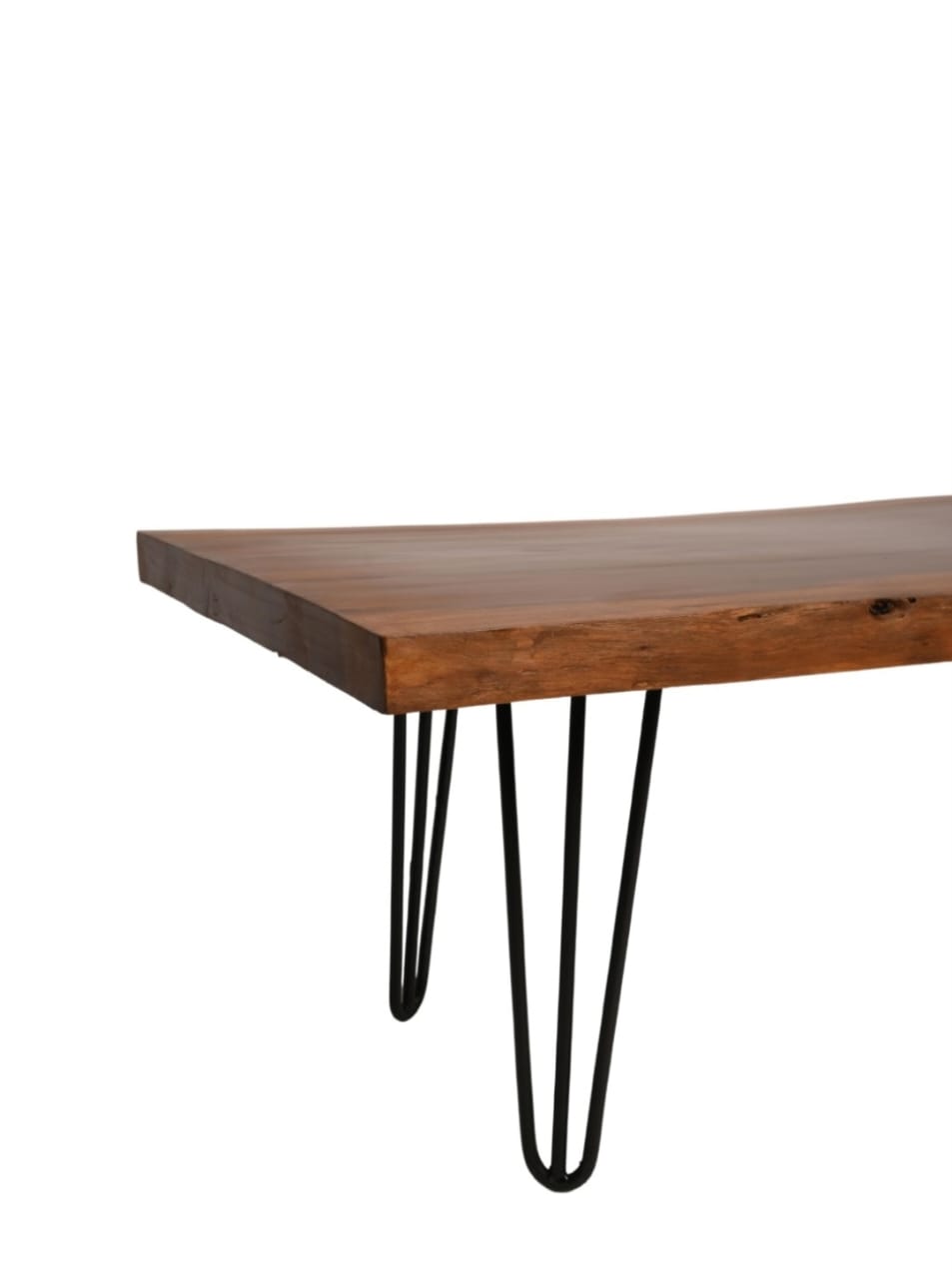 Live Edge Coffee Table | Rustic Farmhouse Center Table | Solid Wood Metal Legs