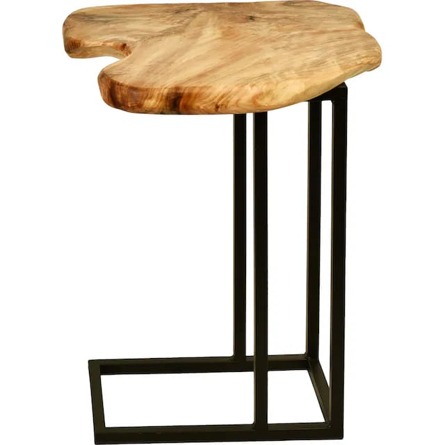 Live Edge Coffee Table | Solid Wood Side Table | Hairpin Leg End Table