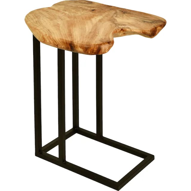 Live Edge Coffee Table | Solid Wood Side Table | Hairpin Leg End Table