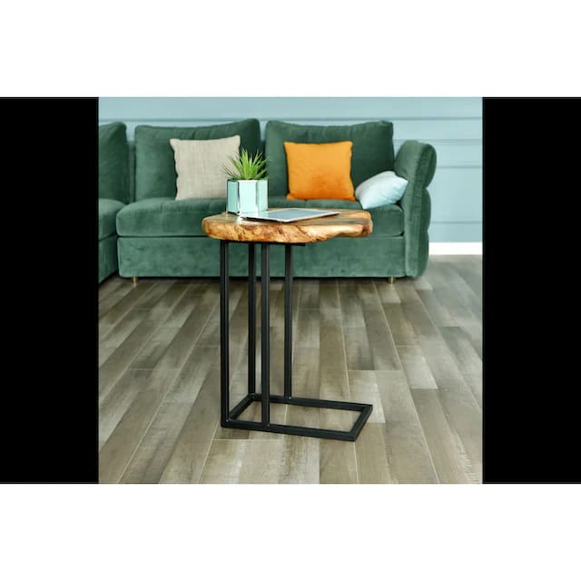 Live Edge Coffee Table | Solid Wood Side Table | Hairpin Leg End Table