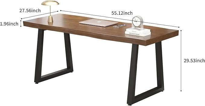 Modern Gaming Workbench – Solid Sheesham Wood Desktop Computer Desk