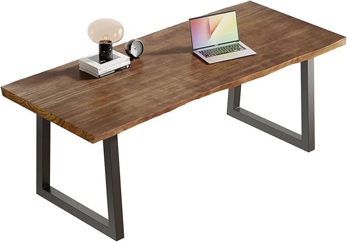 Modern Gaming Workbench – Solid Sheesham Wood Desktop Computer Desk