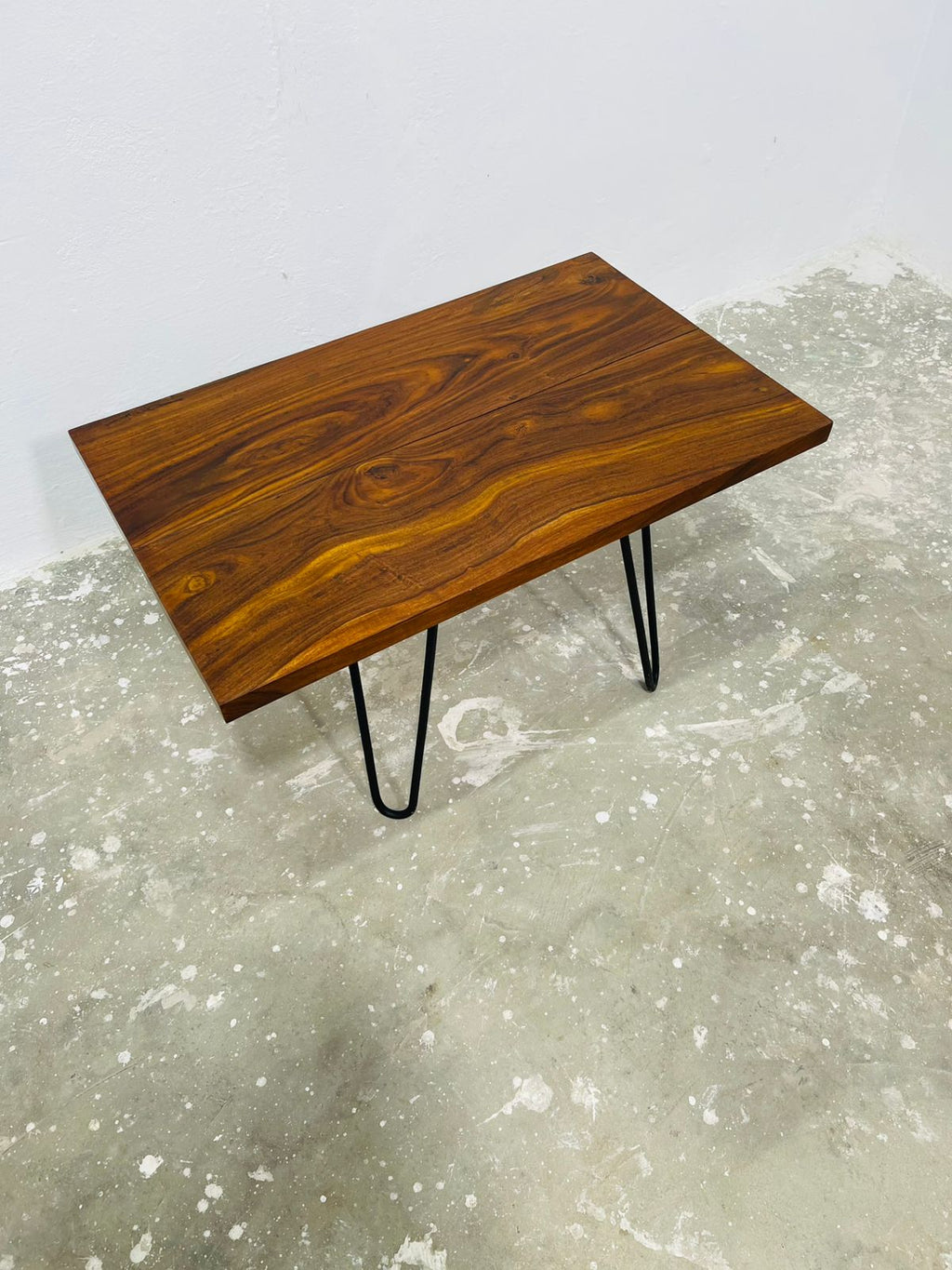 Premium Solid Wood Centre Table with Hairpin Legs – Modern Rustic Coffee Table