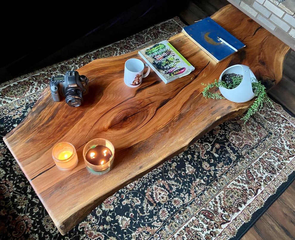 Live Edge Coffee Table | Rustic Center Table | Solid Wood Farmhouse Table