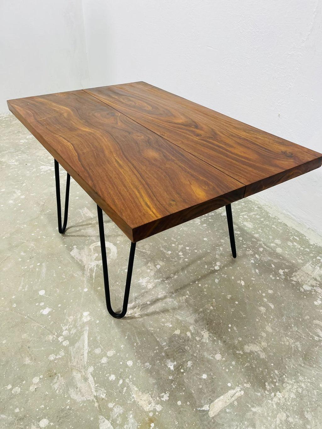 Premium Solid Wood Centre Table with Hairpin Legs – Modern Rustic Coffee Table