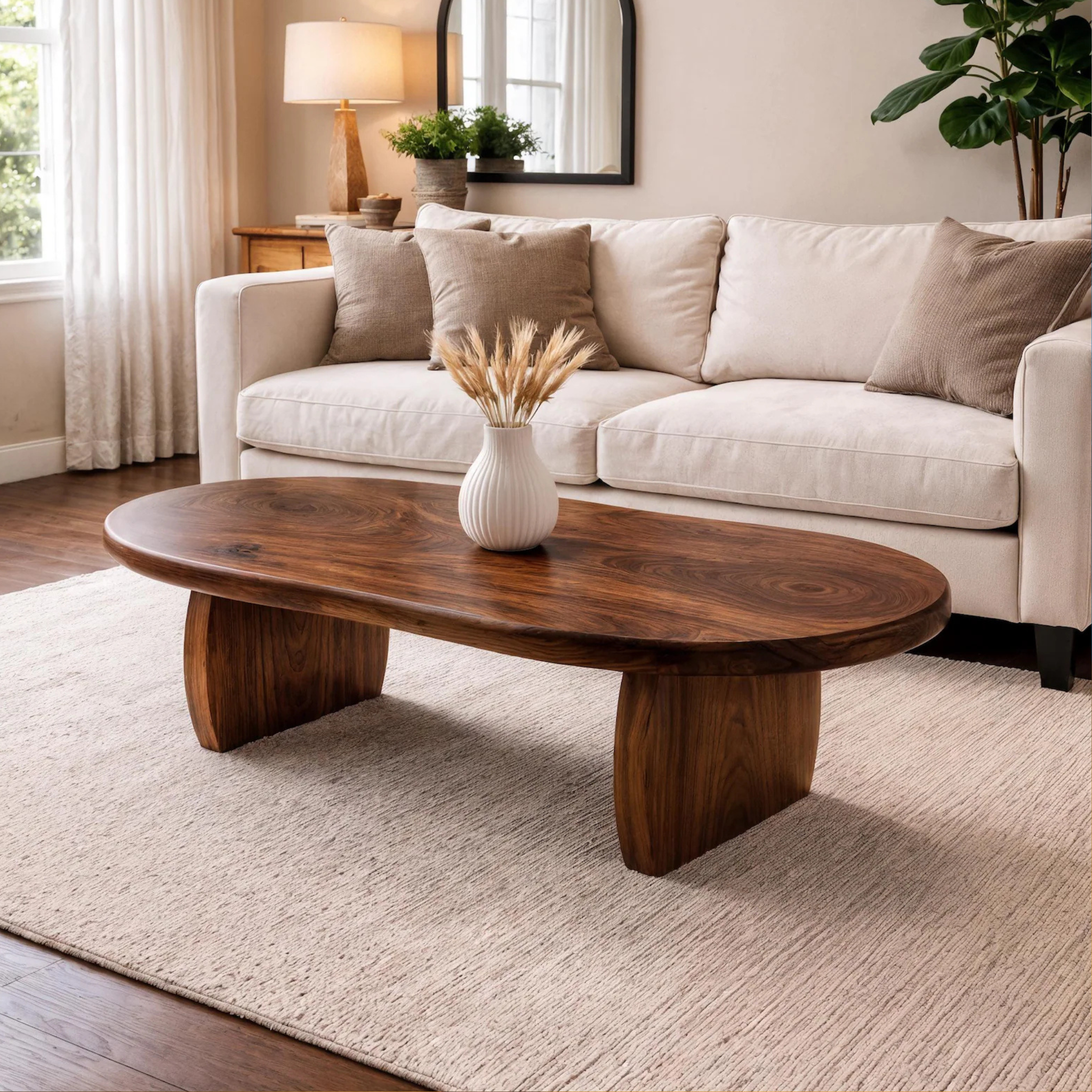 Solid Sheesham Wood Coffee Table – Handmade Luxury Center Table | Aureus Living Pakistan