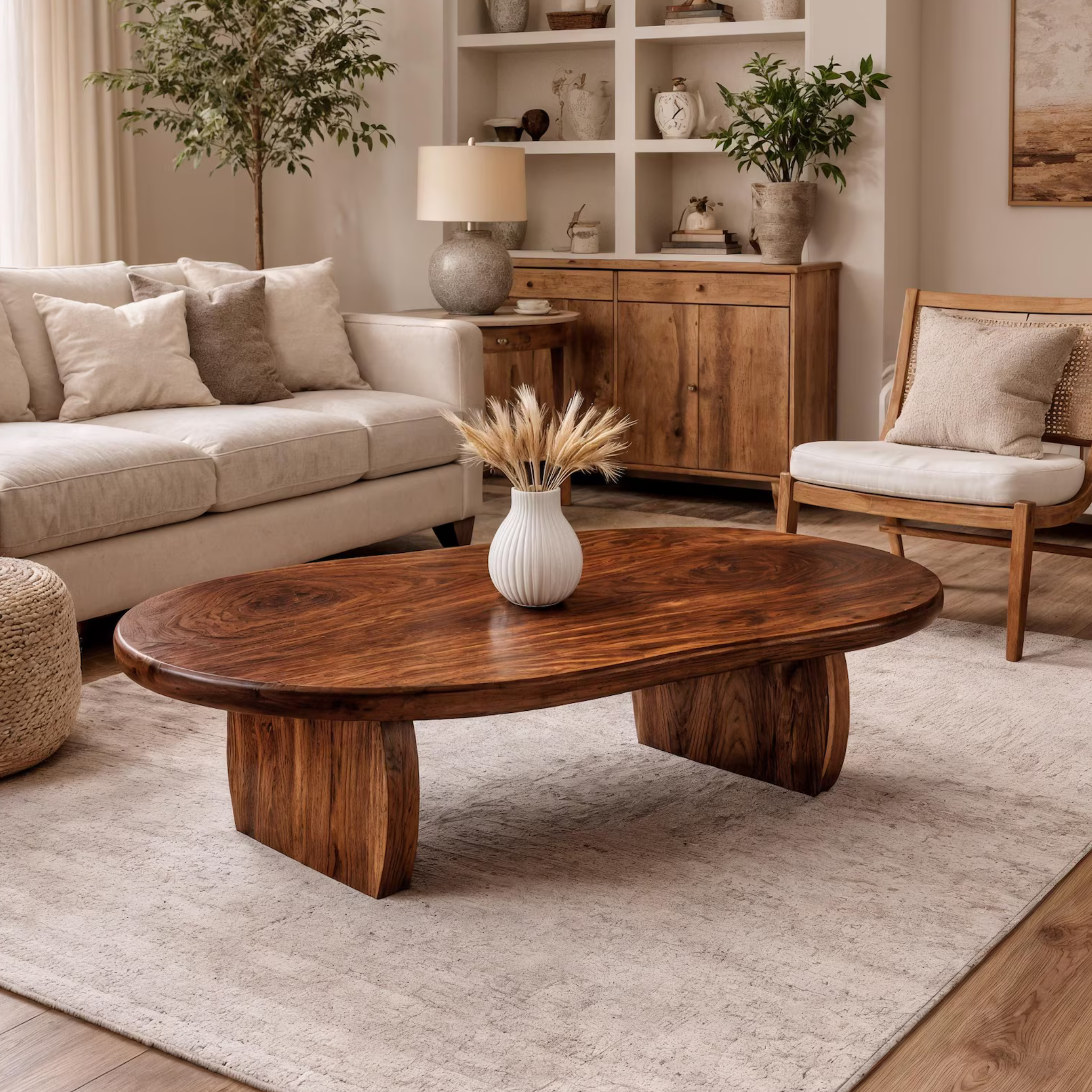 Solid Sheesham Wood Coffee Table – Handmade Luxury Center Table | Aureus Living Pakistan