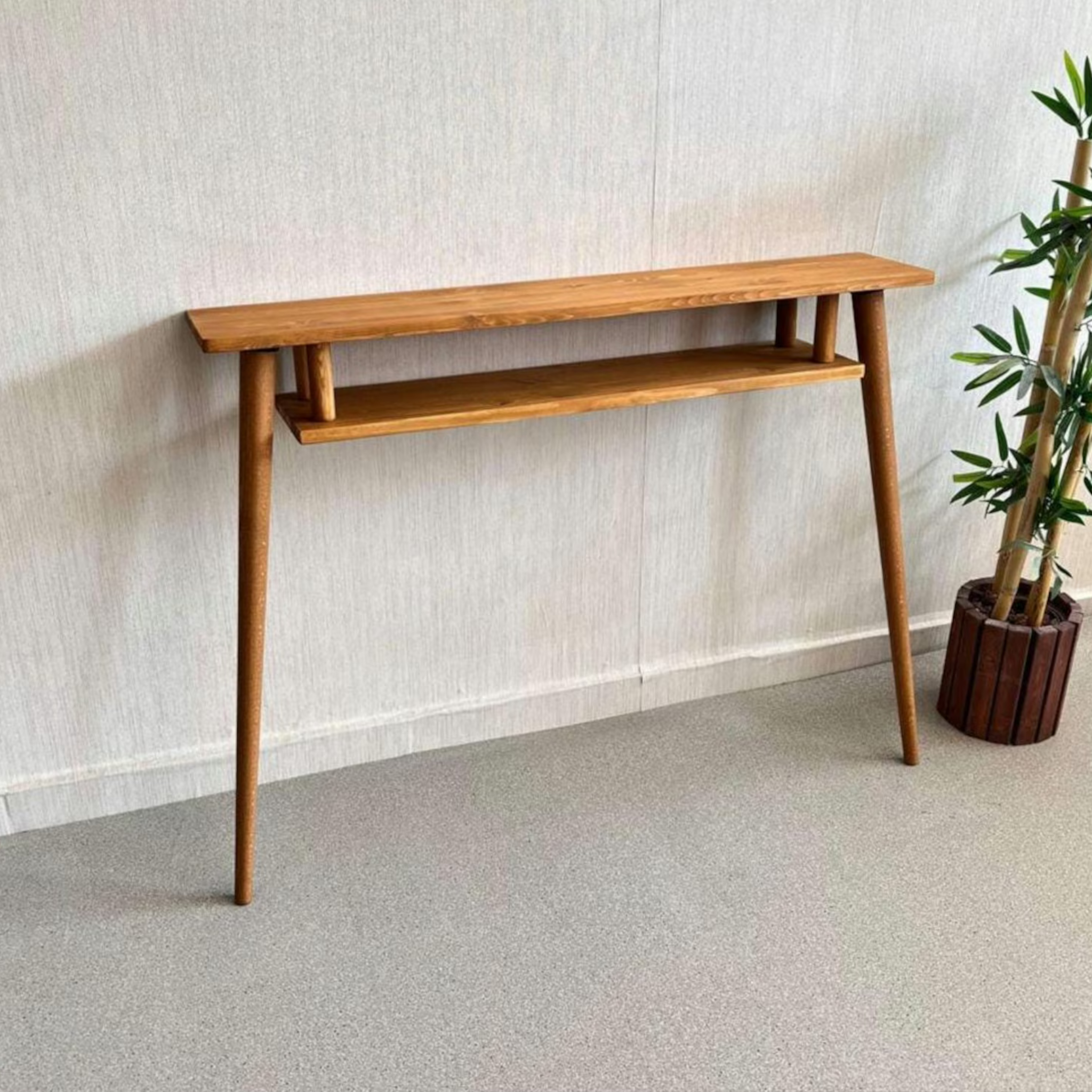 Slim Solid Wood Console Table – Narrow Entryway & Hallway Table | Aureus Living Pakistan