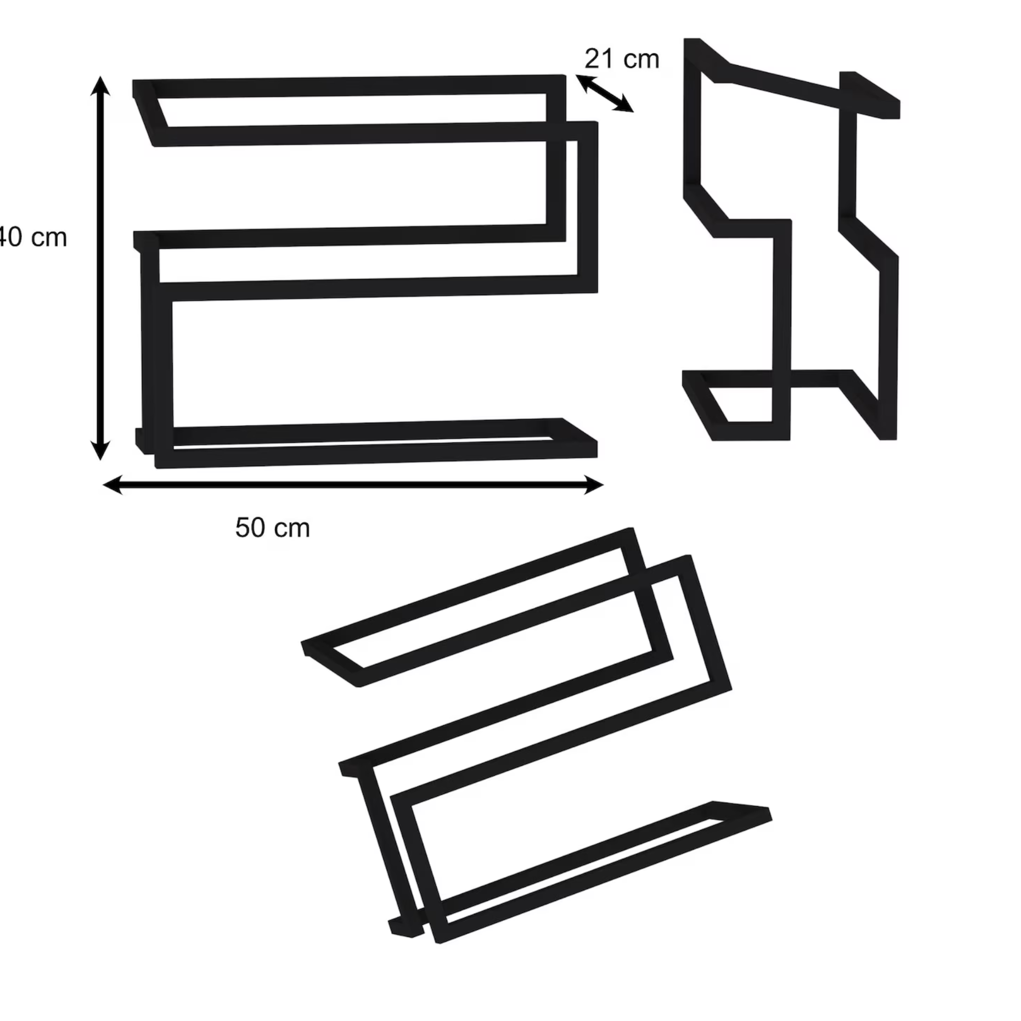 Loft Style Metal 3-Tier Shoe Rack – Industrial Modern Organizer | Aureus Living