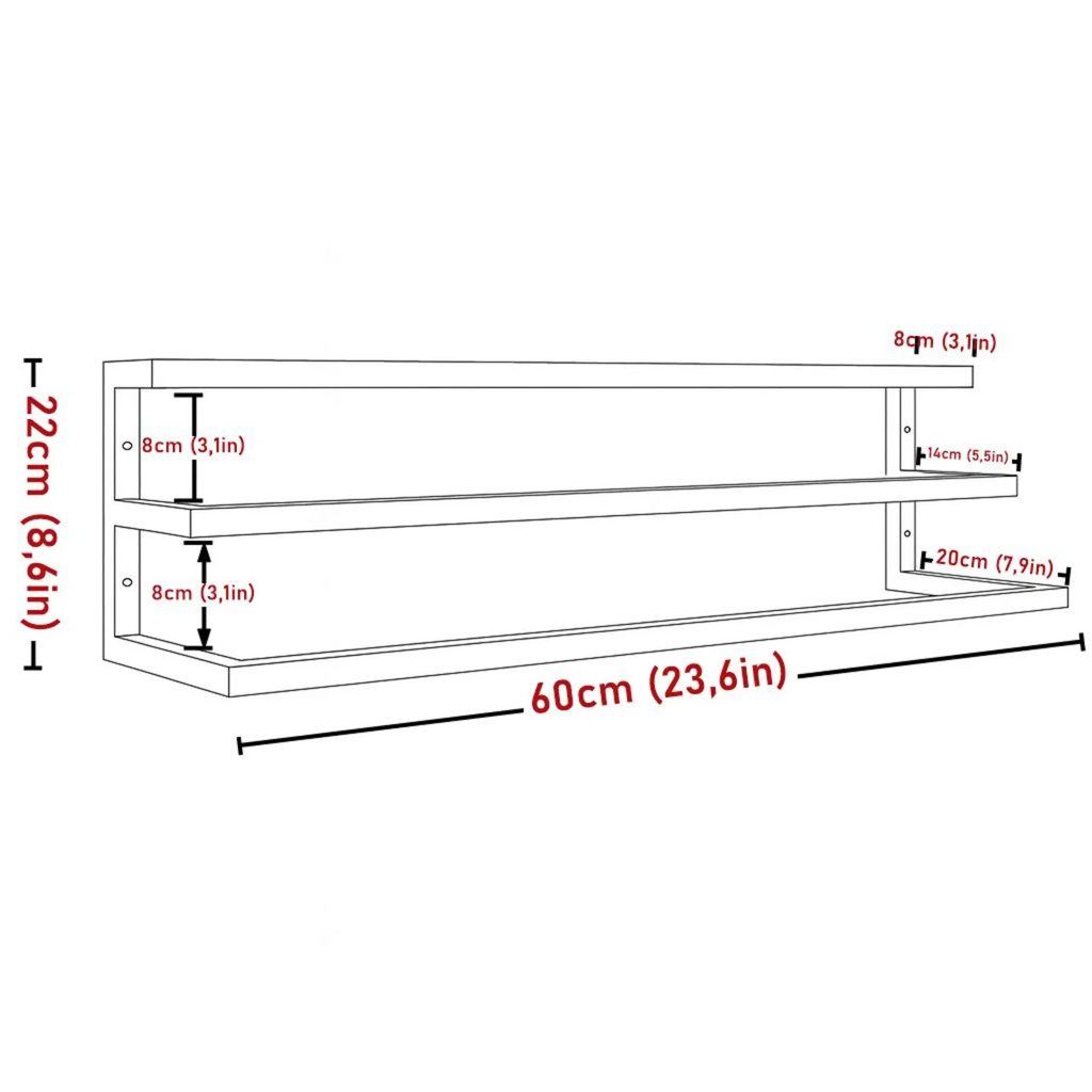 Wall Mounted Triple Bar Towel Rack – Industrial Steel Bathroom Organizer | Aureus Living Pakistan