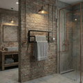 Wall Mounted Triple Bar Towel Rack – Industrial Steel Bathroom Organizer | Aureus Living Pakistan