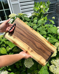 Live Edge Wood Serving Tray | Handcrafted Charcuterie Board | Rustic Farmhouse Tray