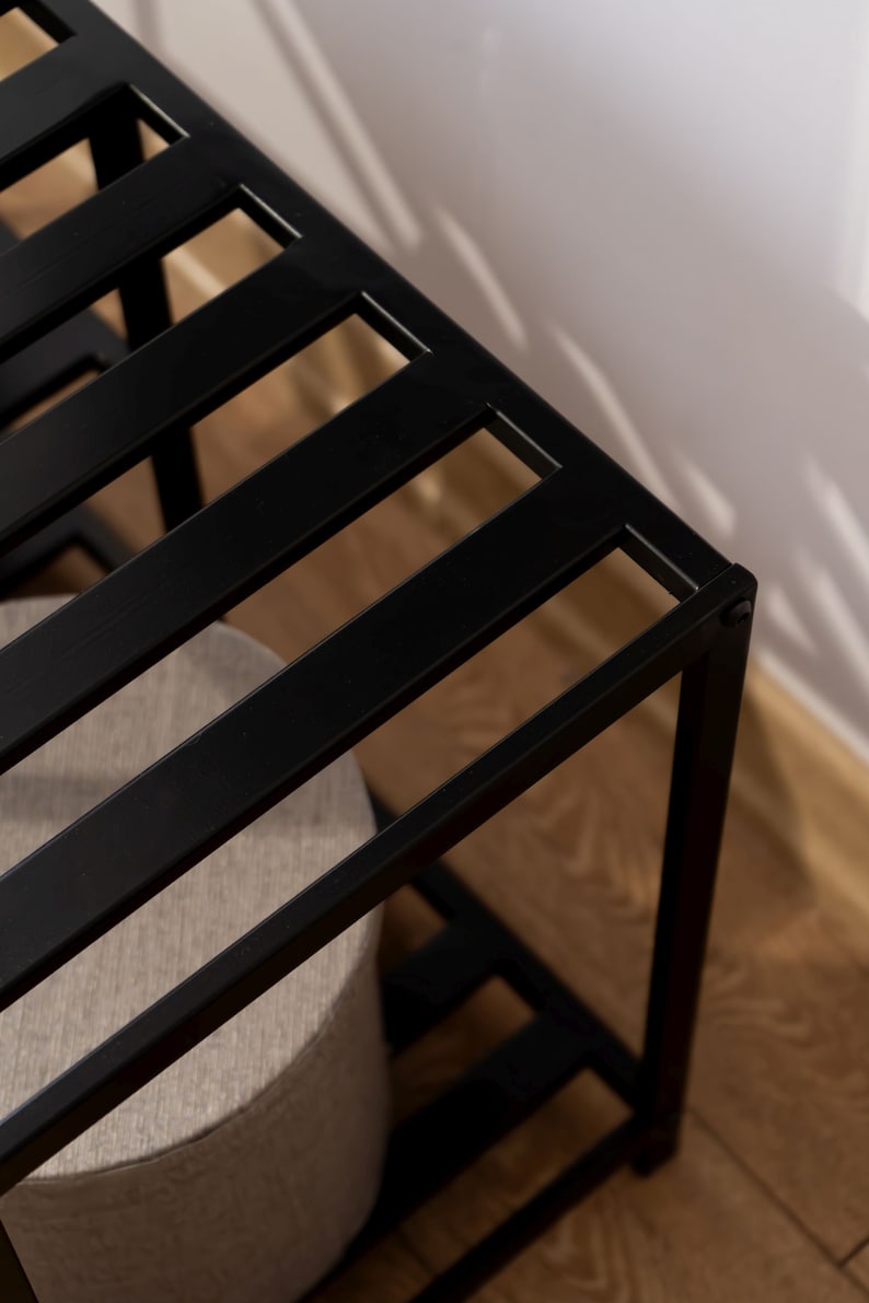 3-Tier Metal Shoe Rack | Entryway Shoe Organizer | Minimalist Hallway Storage