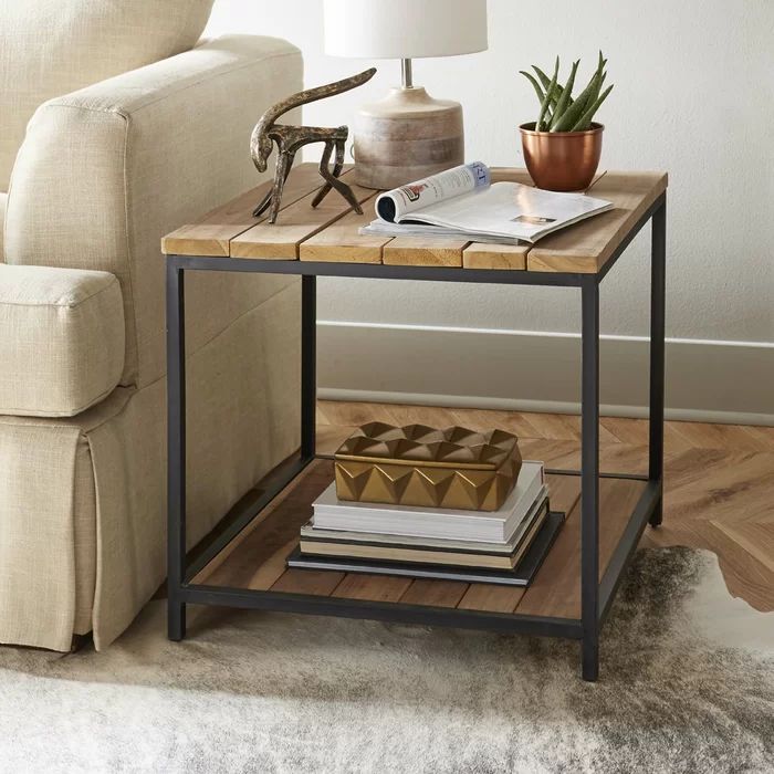 Modern Sheesham Solid Wood Accent End or Side Table