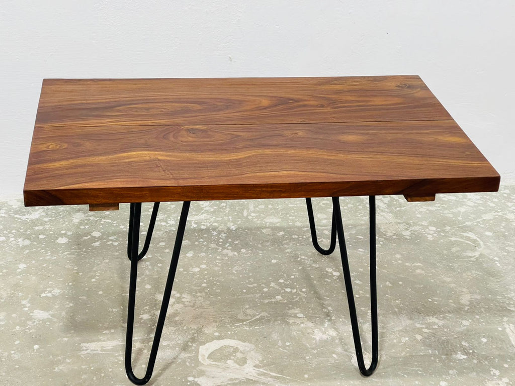 Premium Solid Wood Centre Table with Hairpin Legs – Modern Rustic Coffee Table