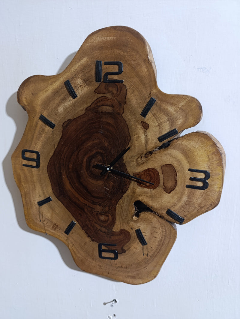 Natural Sheesham Live Edge Wooden Wall Clock