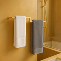 Wall Mounted Metal Towel Holder – Minimalist Rack with Hooks | Aureus Living Pakistan