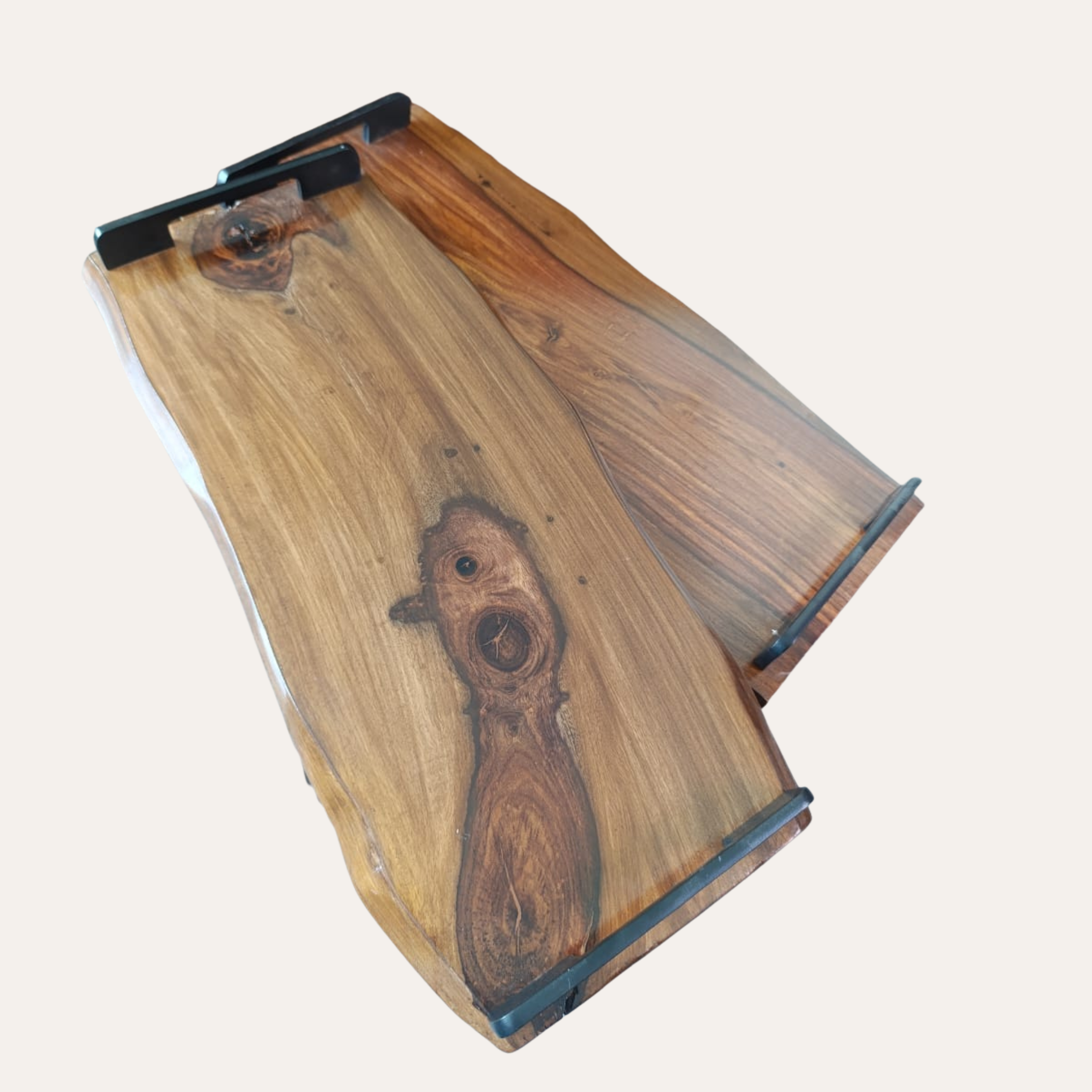 Handcrafted Sheesham Large Wooden Tray