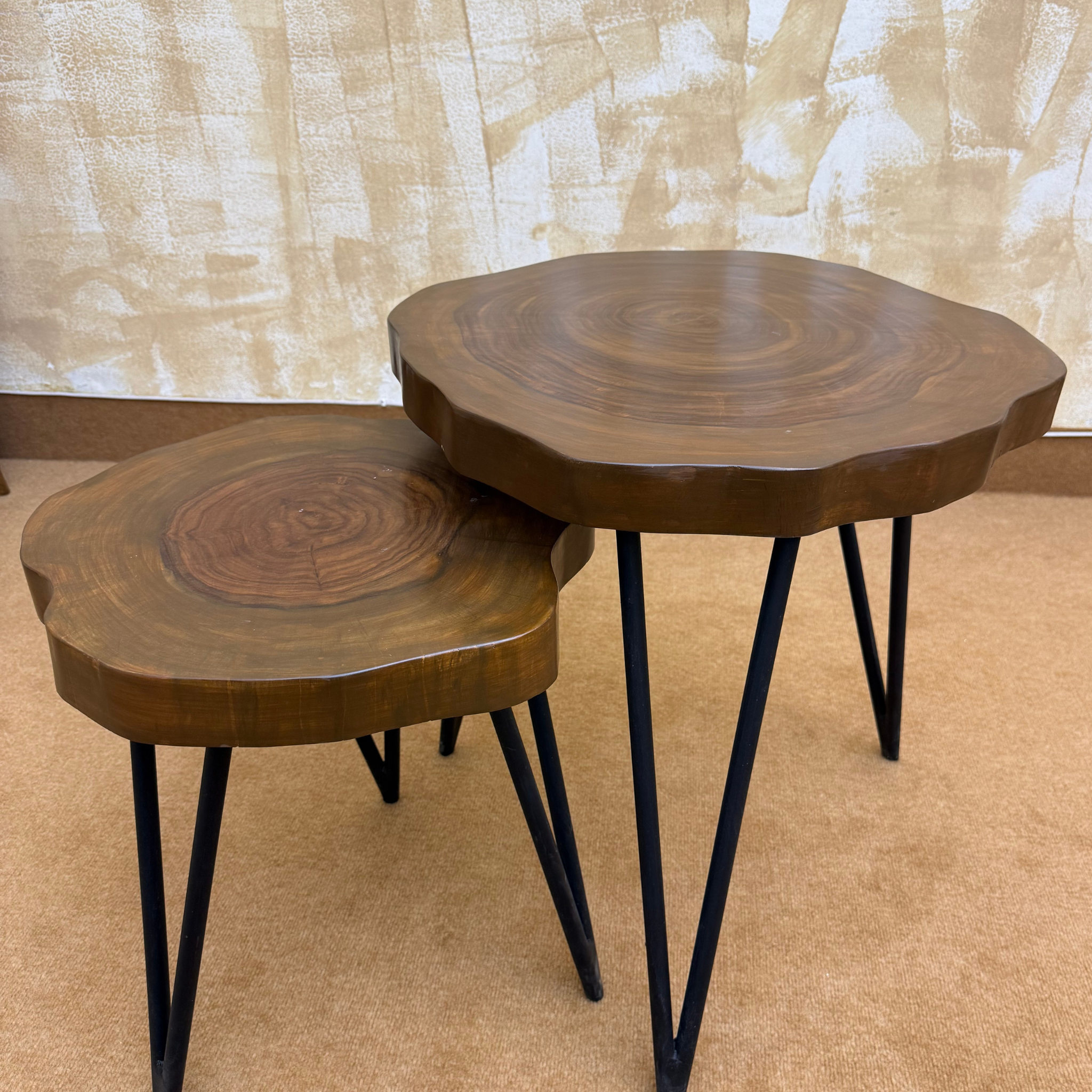 Live Edge Coffee Table – Handcrafted Sheesham Wood Side & End Table