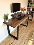 Rustic Sheesham Wooden Desk – Handmade Solid Wood Office Desk