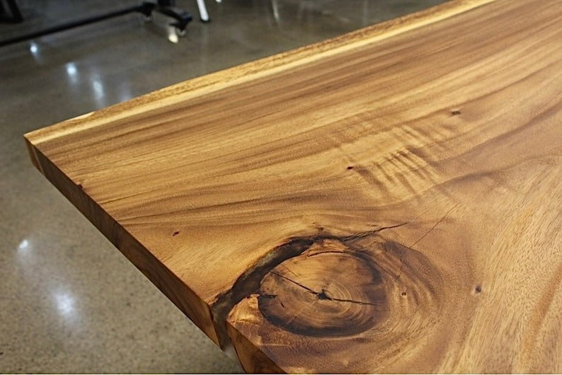 Custom Live Edge Sheesham Dining Table – Handcrafted Rustic Dine Table for Home, Café & Modern Interiors