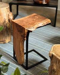 Live Edge Coffee Table – Solid Sheesham Wood with Hairpin Legs