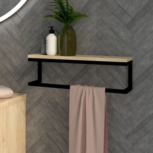Bathroom Towel Hanger with Storage – Wall Mounted Organizer