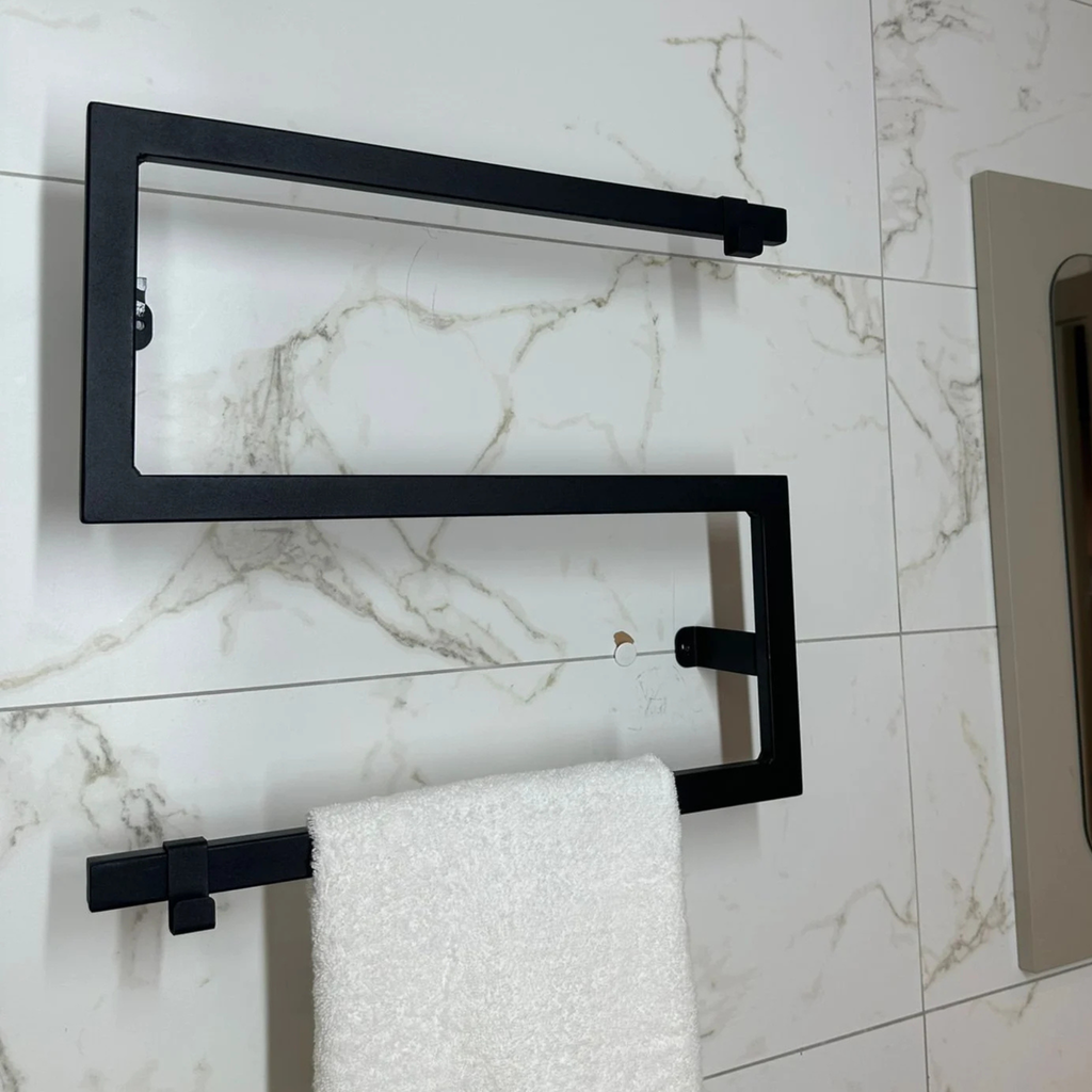 Modern Metal Towel Organizer – Bath & Hand Towel Holder | Aureus Living Pakistan