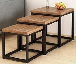 Black Iron Side Table Set of 3 – Modern Nesting Tables