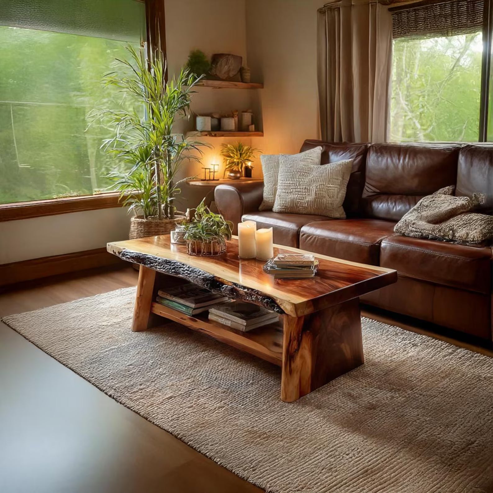 Rustic Coffee Table – Handmade Sheesham Wooden Coffee Table