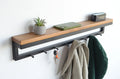 Unique Wall Mounted Rustic Clothing Shelf – Wooden Hanger & Storage