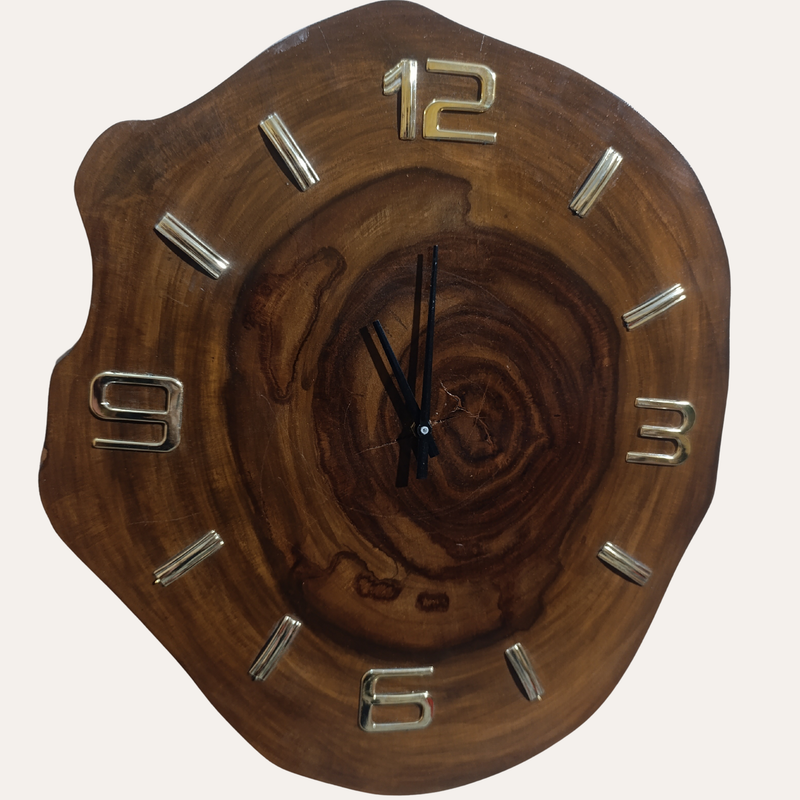 Natural Sheesham Live Edge Wooden Wall Clock